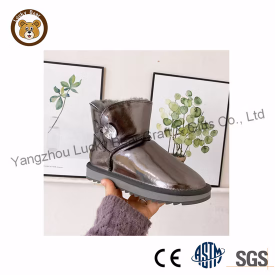 새로운 긴 플랫 레이스 업 내구성 야외 럭셔리 스노우 부츠 여성 겨울 부츠